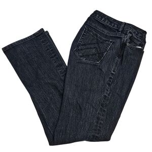 Gasoline Heathered Black Straight Leg Jeans 6x32